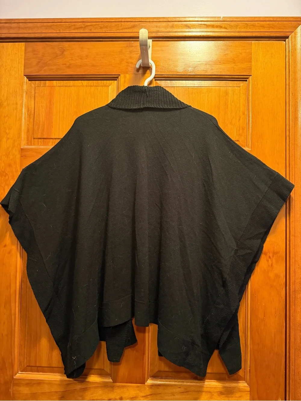 LOFT Black Open-Front Shawl Collar Cardigan